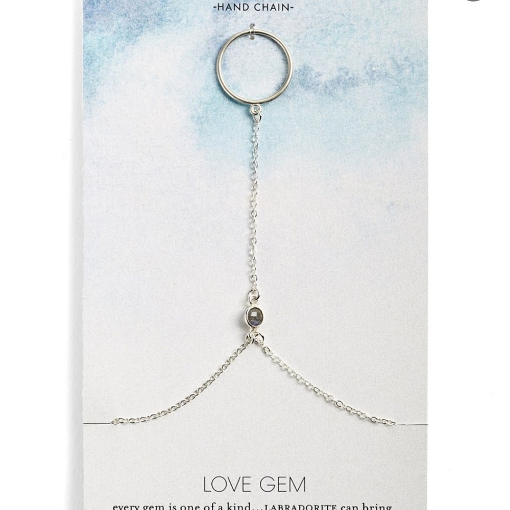 Dogeared love gem semi-precious Stone hand chain